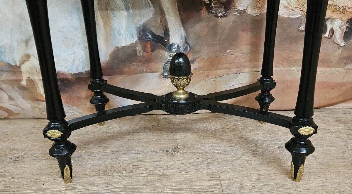 "Boulle" courtesy table from the Napoleonic III era in marquetry.