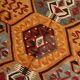 5x10 Red & Orange Geometric Vintage Kilim Rug,142x302Cm