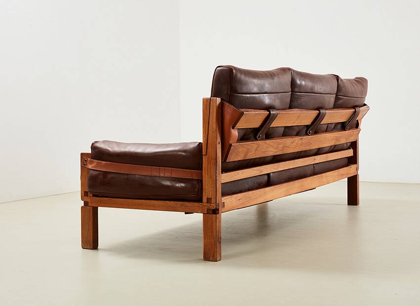 Pierre Chapo S32 Leather Sofa for Atelier Chapo France 1960s