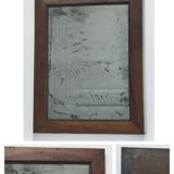 Solid wood mirror and patinated ice early twentieth century