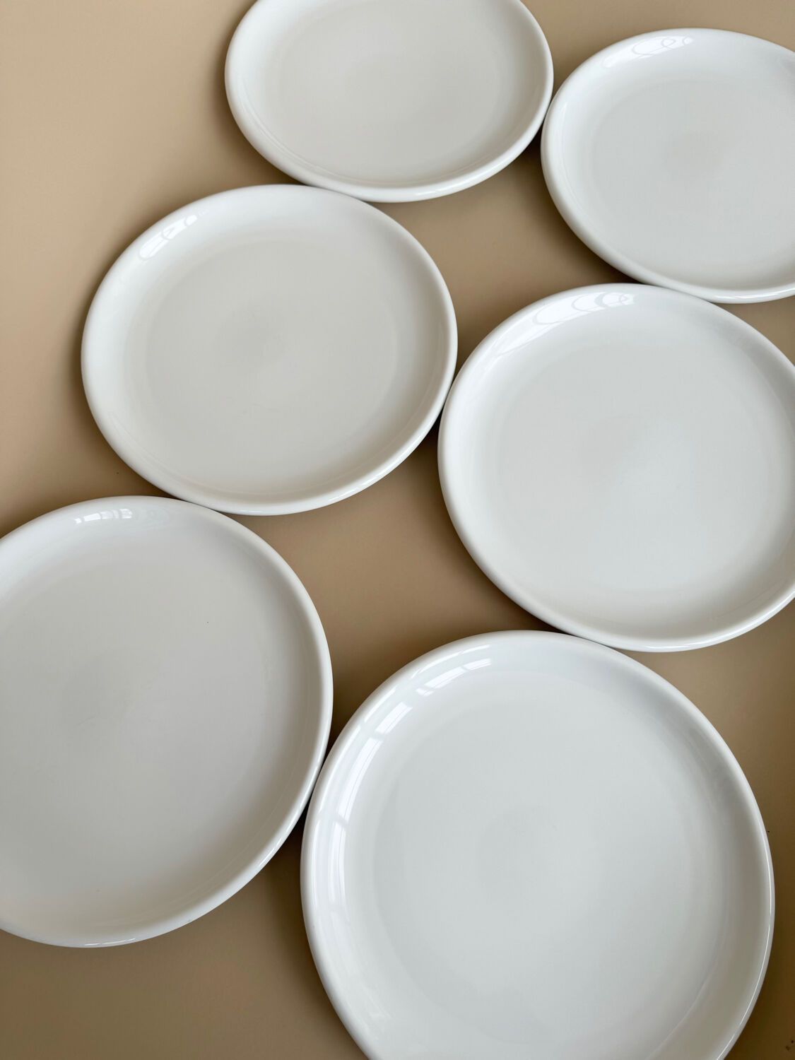 Set of 6 Vintage IKEA x Rondo white porcelain hollow dinner plates