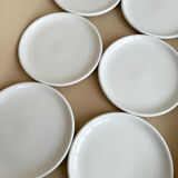 Set of 6 Vintage IKEA x Rondo white porcelain hollow dinner plates
