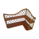 L shaped rack in rattan