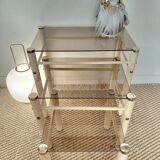 Beige Metal Nesting Tables Yves Boutboul 1970s