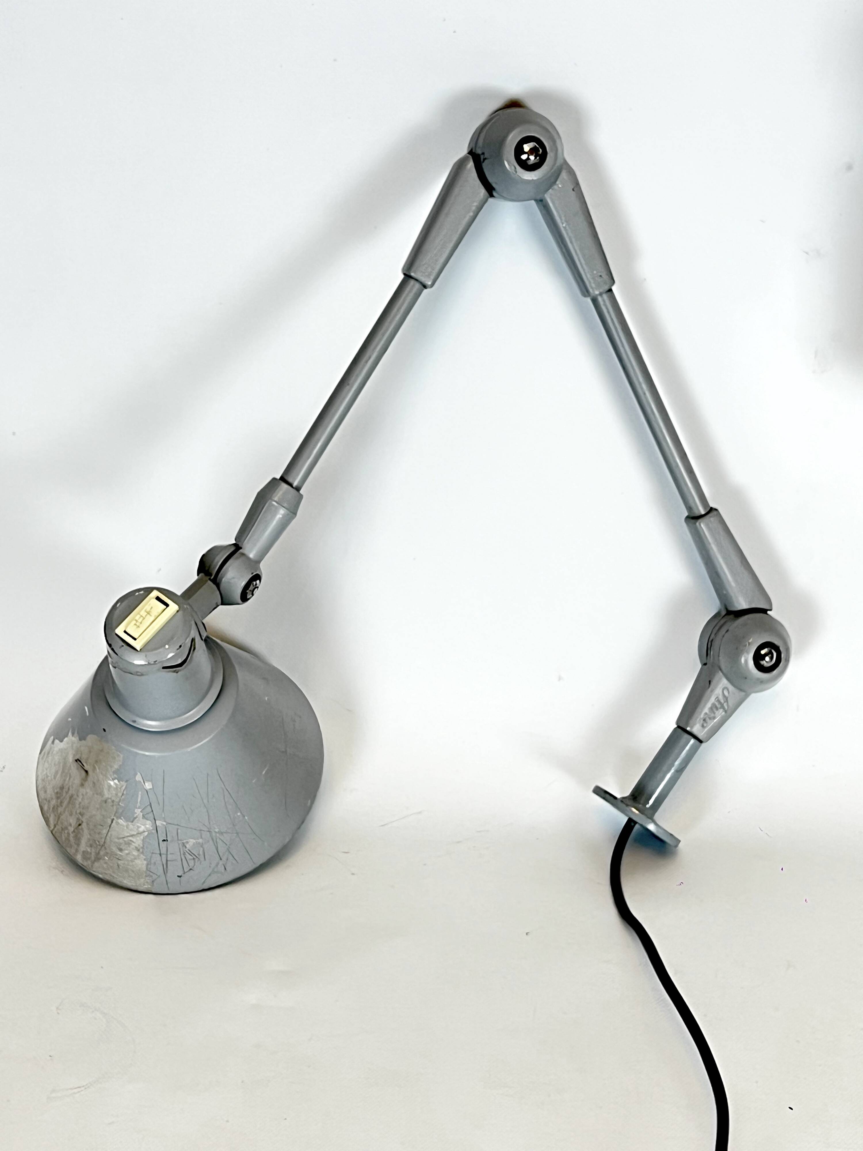 Mid-Century AURE set of two rare wall lamps in metal. Italy 1960s