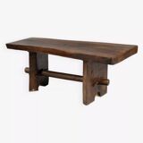 Brutalist teak coffee table