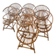 7 vintage rattan armchairs