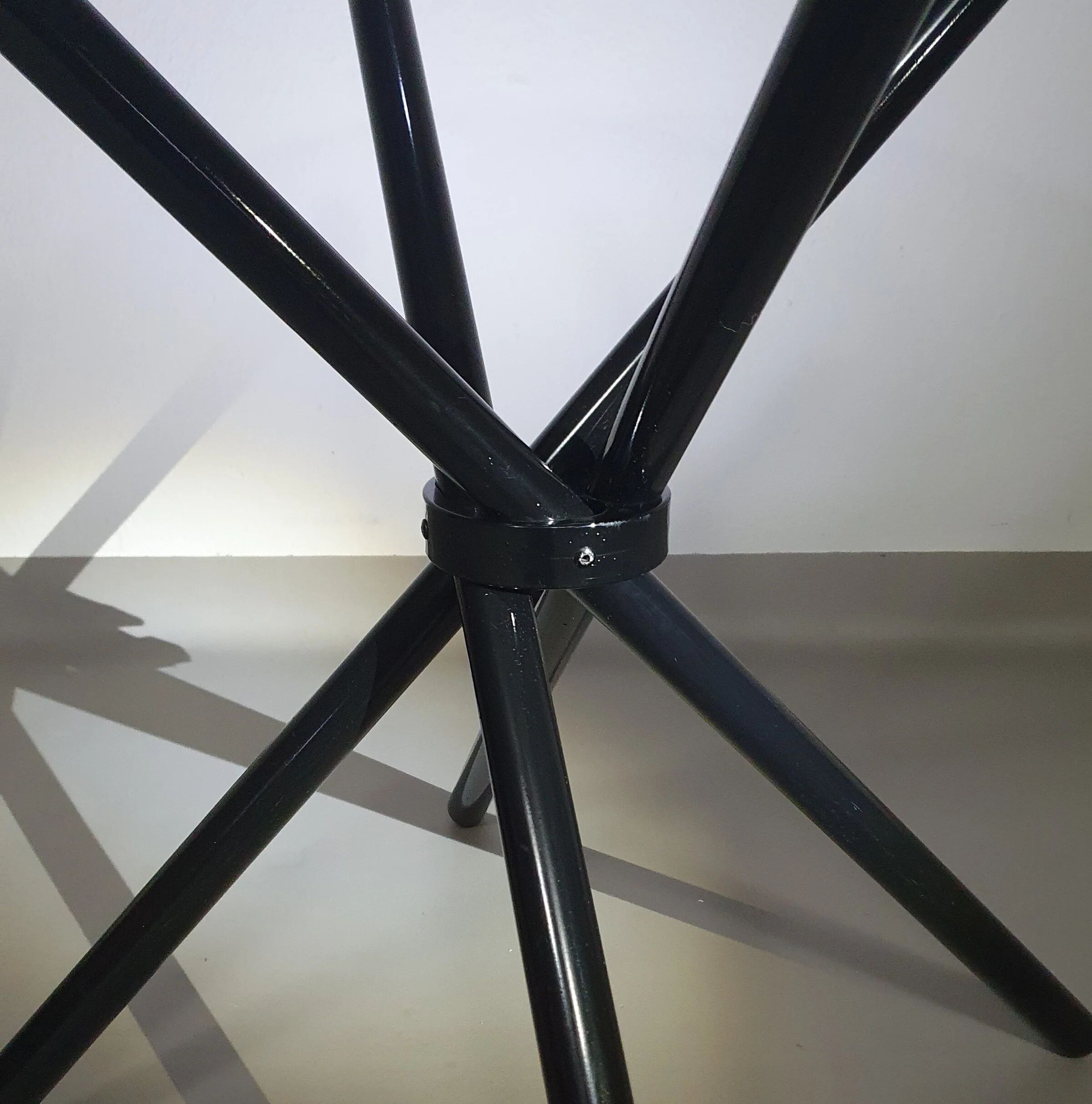 Italian folding table 80's aluminium frame