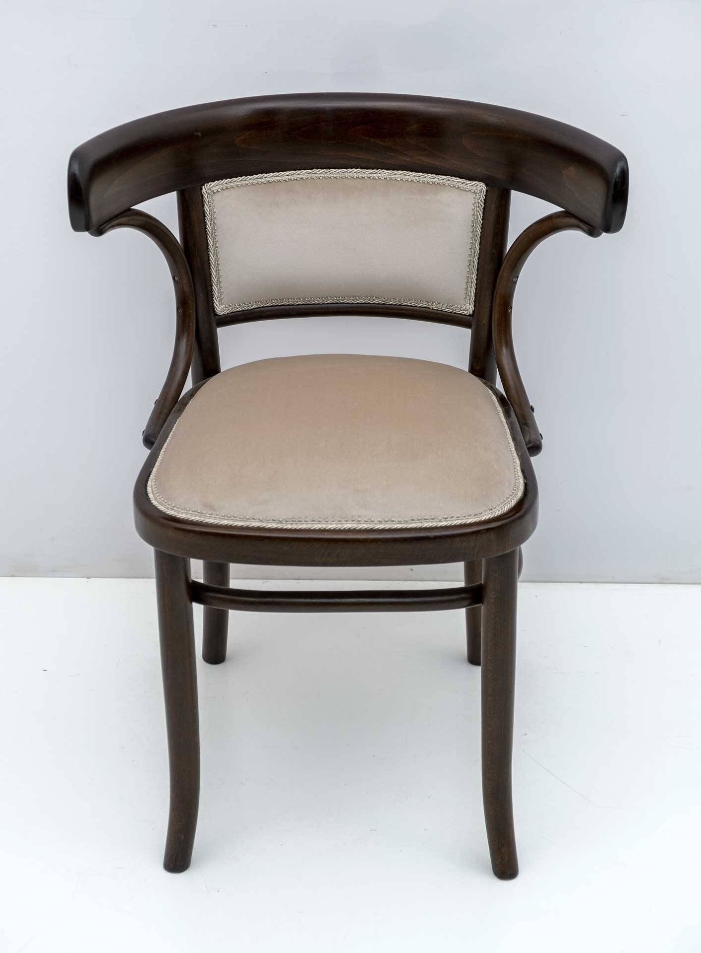 Thonet Austrian Curved Wood Armrests Chair, 1920s