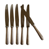 Set of 6 Christofle Boreal knives by Luc Lanel art deco