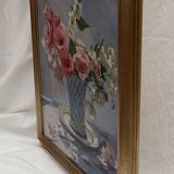 Signed framed painting Oil on canvas dimensions: height -59 cm - width -49 cm -