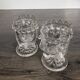 Pair of antique moulded glass egg cups