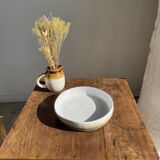 Large white and earthenware ceramic dish