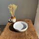 Large white and earthenware ceramic dish