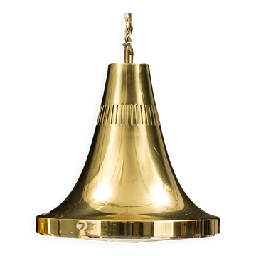 Brass ceiling light by Hans Agne Jakobsson for Markaryd, Sweden, 1960.