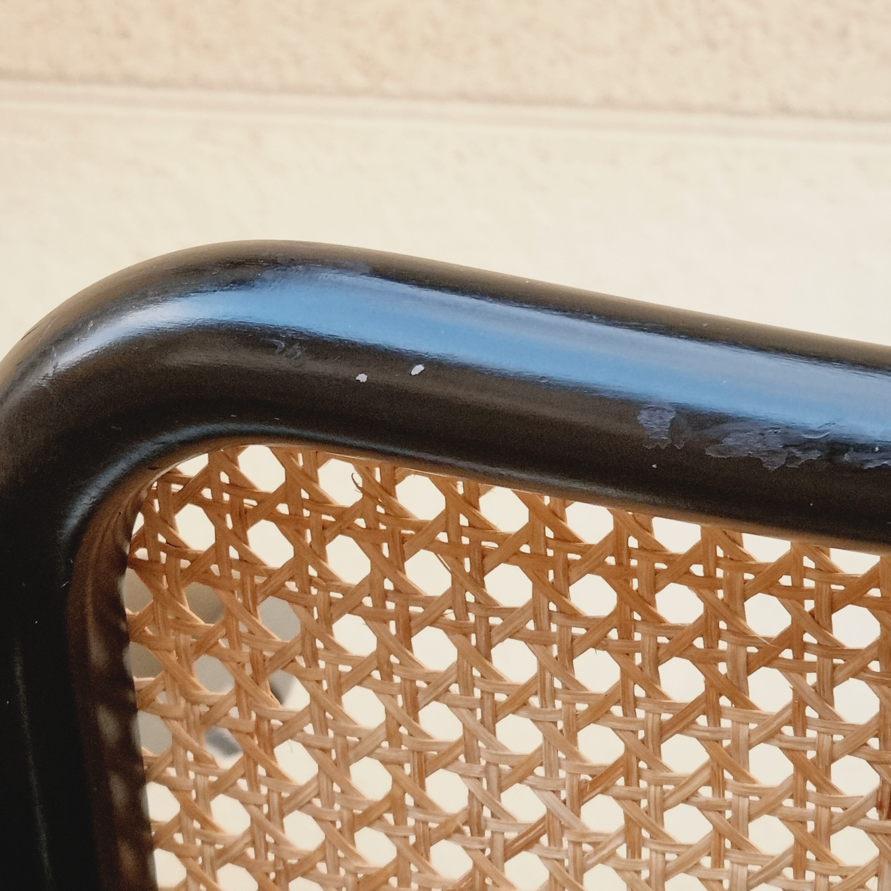 Armchair Cesca B64 black and wicker