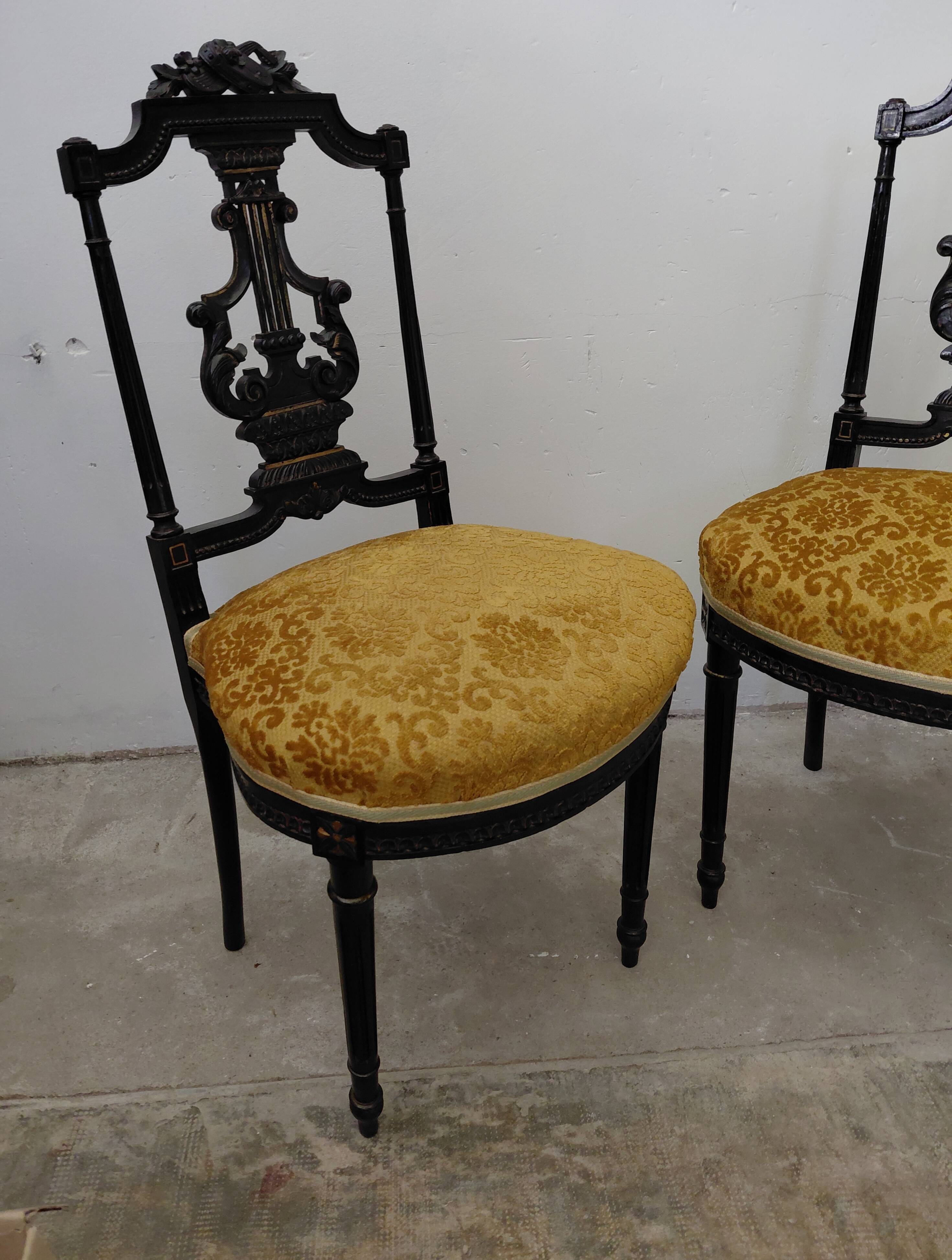 Pair of musical chairs, 19th century