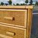 Commode vintage rotin bambou style art déco