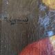 Oil on canvas gilded wooden frame old portrait of a young girl classic
