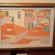 oil painting on hardboard view of Florence signed Migliorini