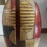 Large decorative vase, Portuguese origin, in resin from the 80s