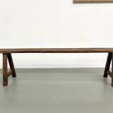 Antique bench in solid walnut