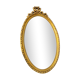 Miroir en bois ovale et doré style rococo 42x73cm