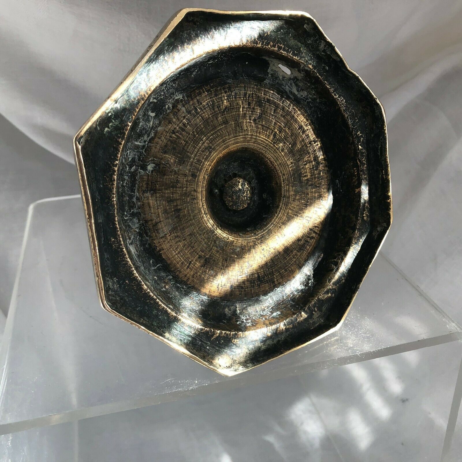 Candlestick 17th century in bronze and brass