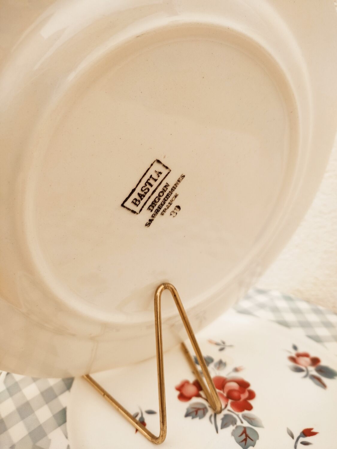 6 flat Digoin Bastia earthenware plates