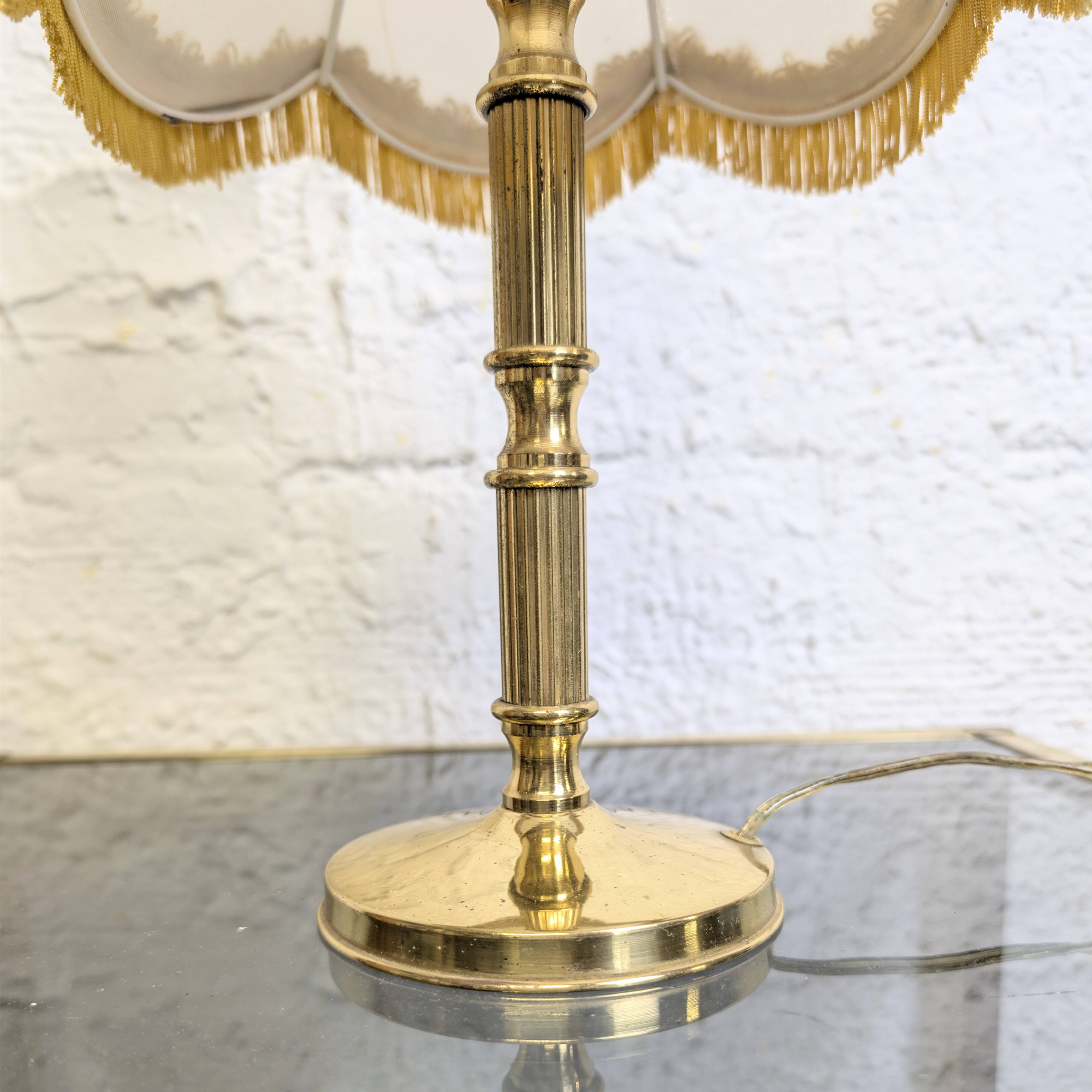 Gold metal bedside lamp