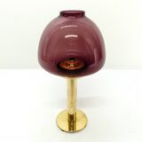 Scandinavian candle holder Hans-Agne Jakobsson Claudia purple L102/32 1960