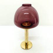 Scandinavian candle holder Hans-Agne Jakobsson Claudia purple L102/32 1960