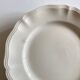 Set of 10 plates ivory of sarreguemines with godrons