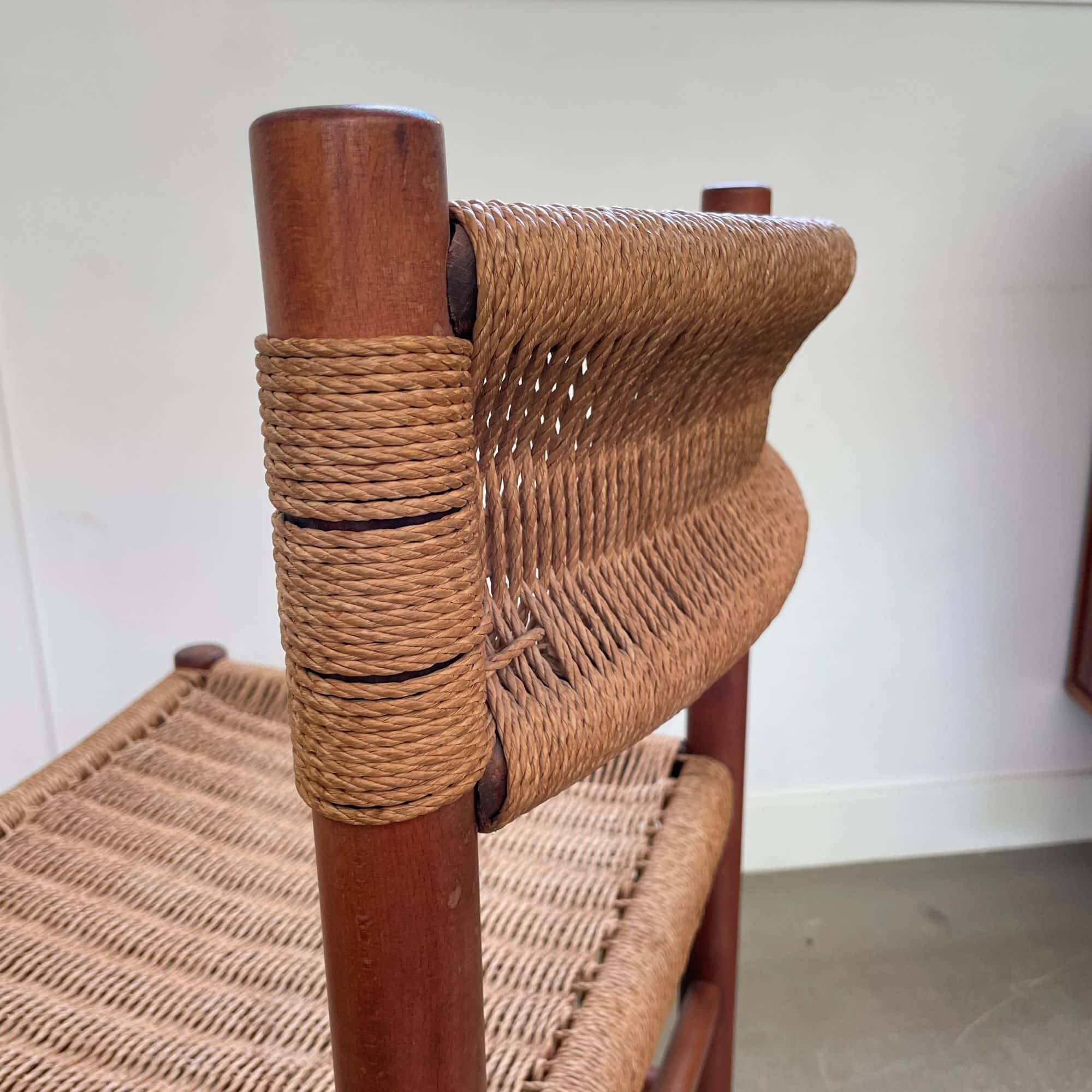 Beautiful chair, wooden frame with papercord seat and backrest