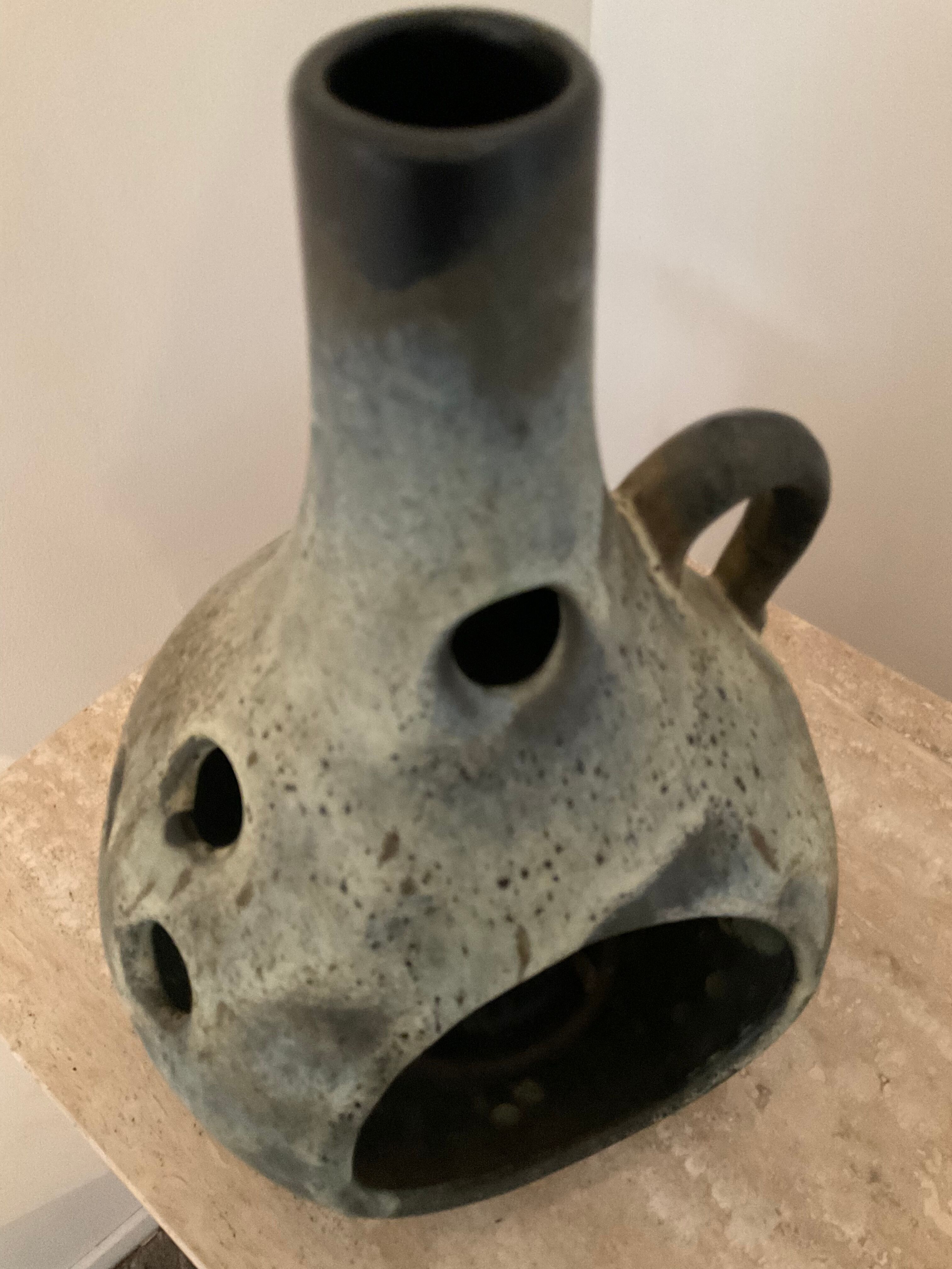 Ceramic lantern candle holder from the 60s