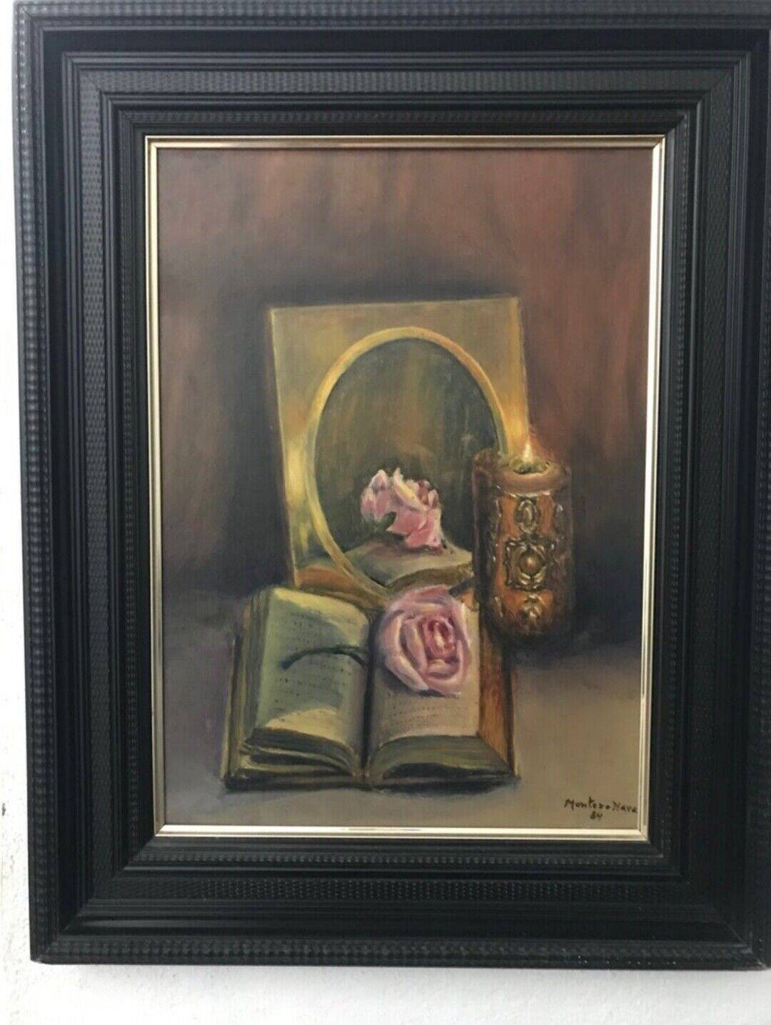 Flowers & Poetry Book Still Life Painting