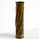 Unique large brass vase in a Brutalist design, handcrafted in December 1975