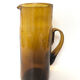 Broc eau verre soufflé ocre, 1970