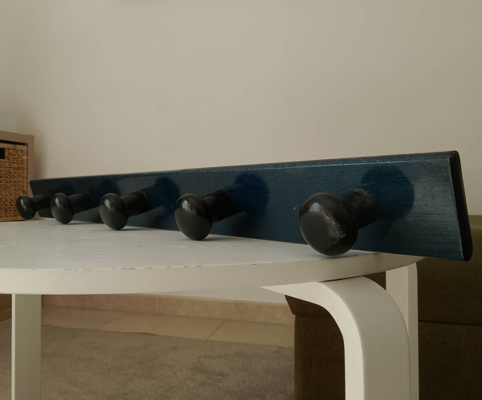 Vintage 1960s wall coat rack