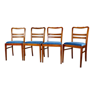 Chaises de salle à manger bleues vintage, années 1960