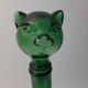 Glass bottle representing a cat , Empoli Italy 60s