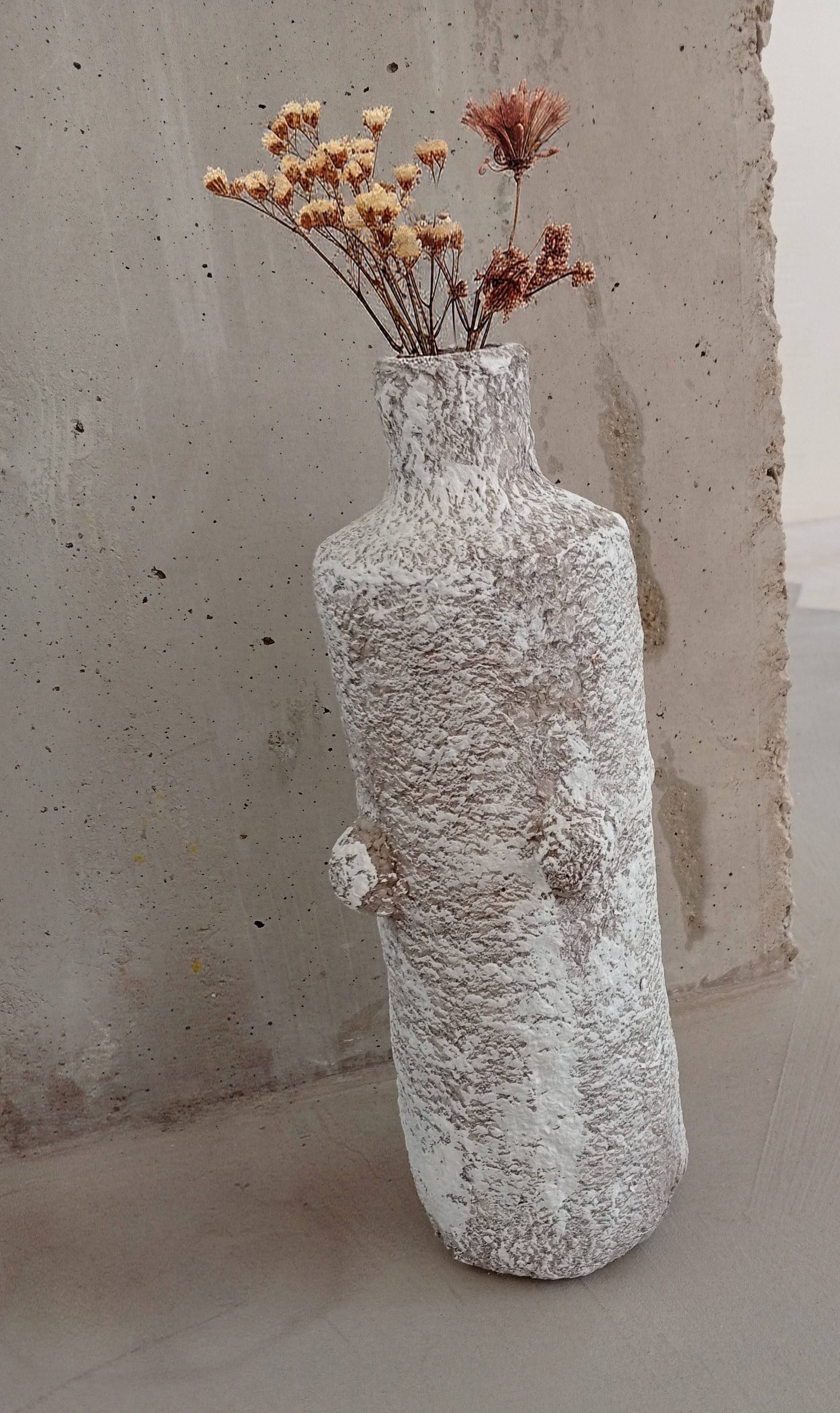 Vase sculptural esprit minéral Boho