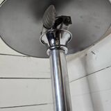Chromed metal mushroom lamp from the 70s, 58 cm H