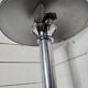Chromed metal mushroom lamp from the 70s, 58 cm H