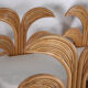 Set of 6 rattan chairs "palm tree"