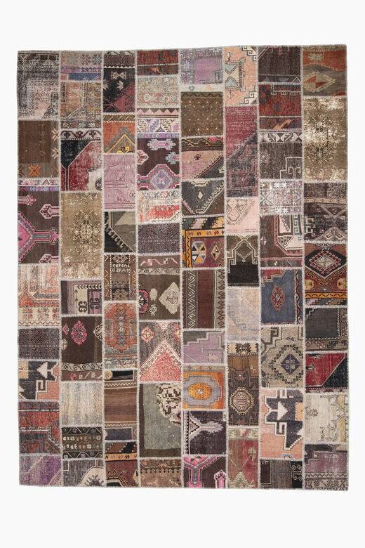 Turkish tribal patchwork rug 301x402