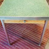 50s wooden kitchen table zinc formica