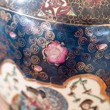 Antique Japanese porcelain vases, Meiji period, 19th century, oriental porcelain art, in