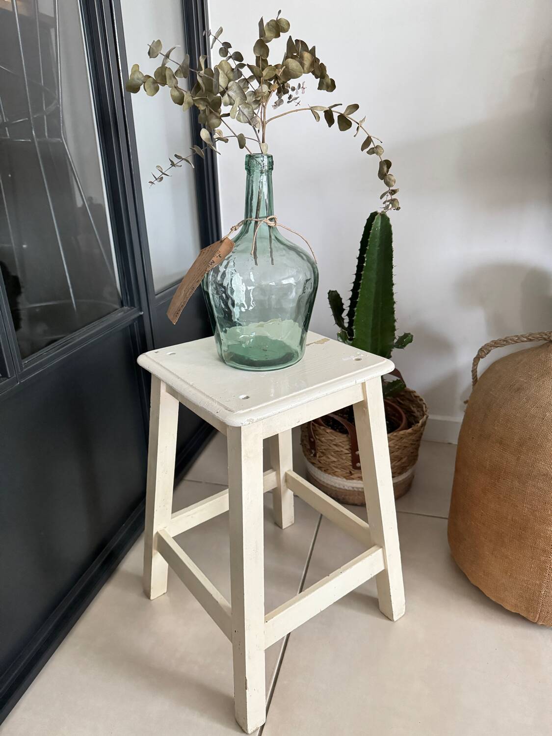 Old wooden painter's stool