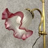 1880s period system desk lamp in gilded bronze